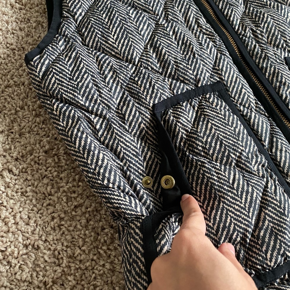 J.Crew Herringbone Excursion Down Puffer Vest - Picture 5 of 8